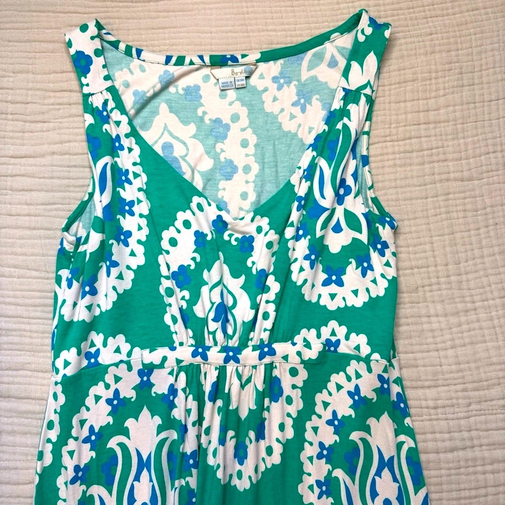 Boden Jersey Maxi Dress Sleeveless Green Size 10R